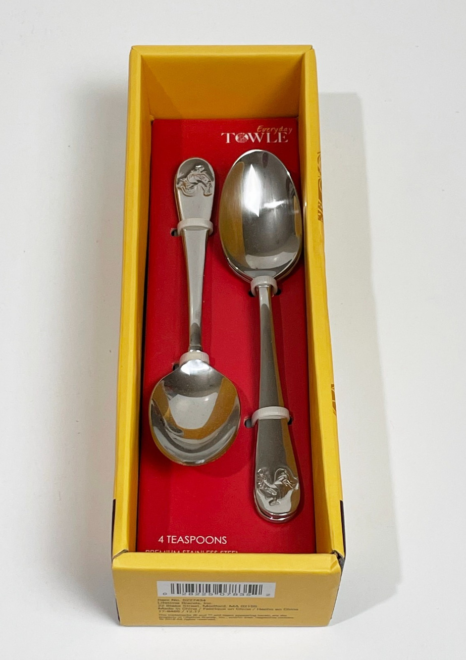 Towle Everyday Rooster 4 Piece Teaspoon Set